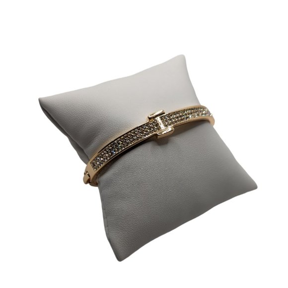 Bazel Jewelry - Bazel 18K Gold Plated Crystal Belt Bangle  - NWOT